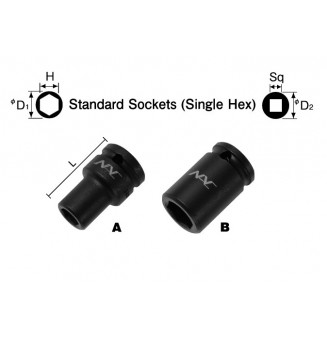 3/8" Standard Socket (Single Hex)